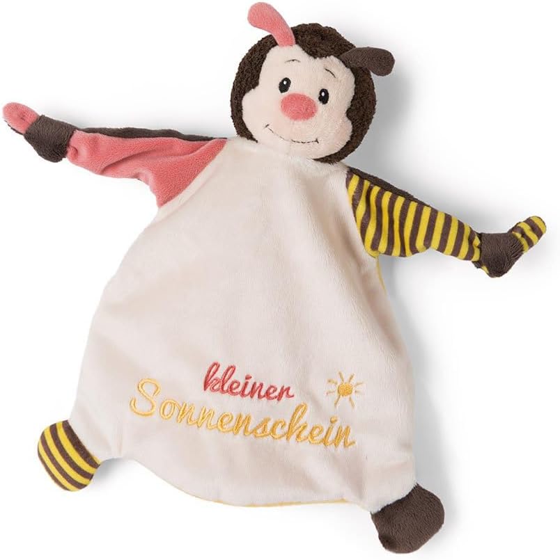 NICI Schmusetuch Biene Kleiner Sonnenschein 25x25 cm – Schnuffeltuch ab 0+ Monaten, Neuware