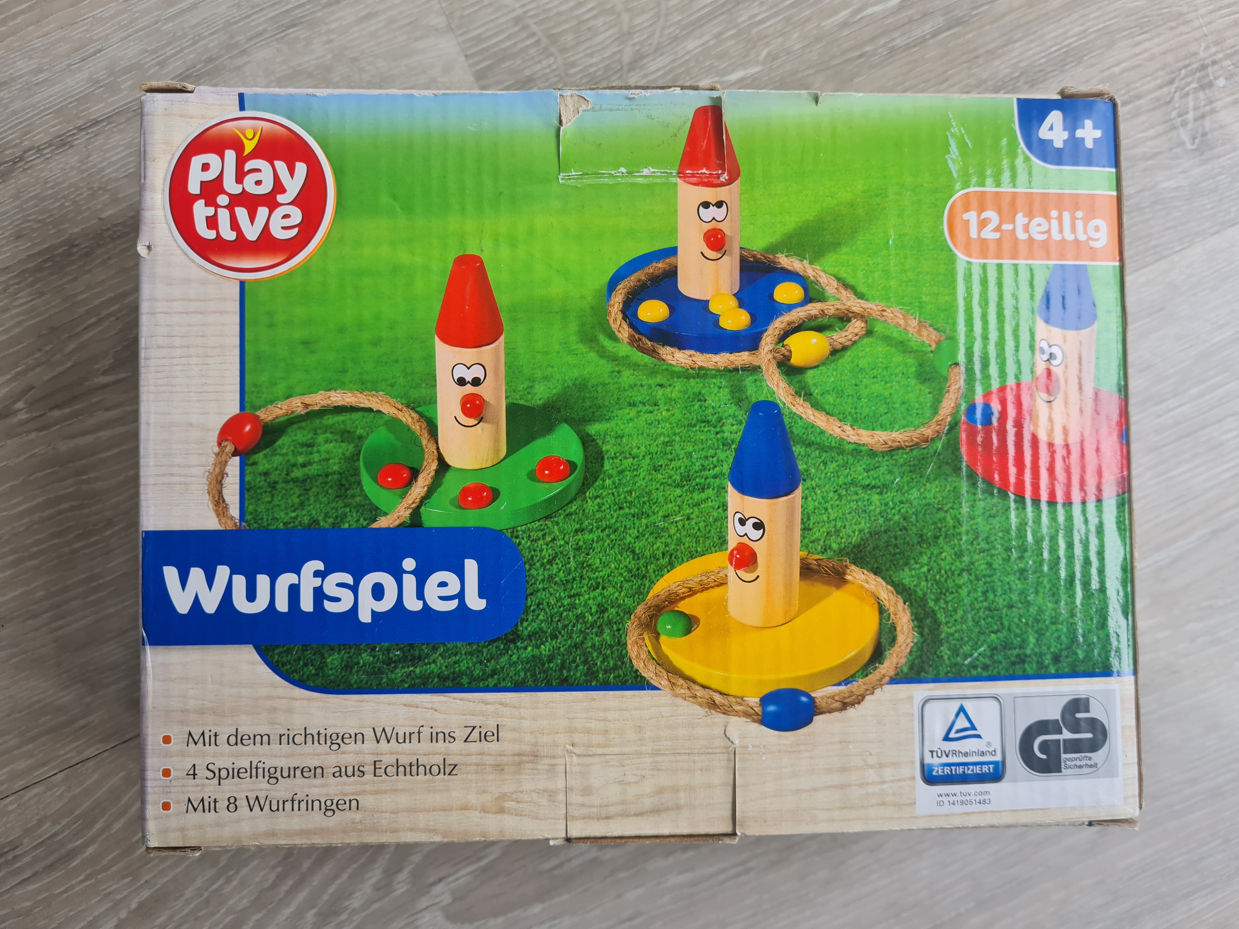 Wurfspiel aus Holz, 12-teilig