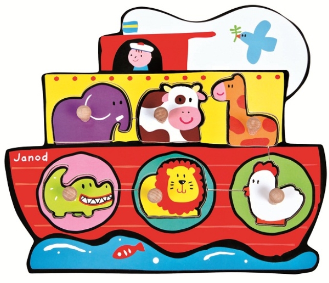 Janod Greifpuzzle "Das Schiff der Tiere", Neuware