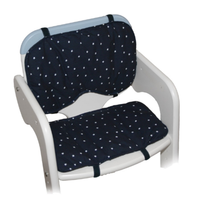Alta Bebe Universalsitzkissen blau mit Sternen für Alpha,Tipp-Topp,Tripp Trapp,SIT UP,etc., Neuware