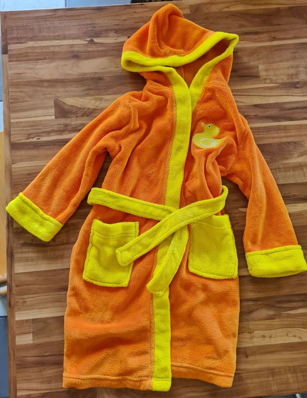 Plüsch-Bademantel "Ente", Gr. 110/116, Secondhand