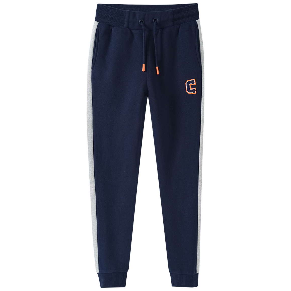 Jungen Jogginghose mit Applikation, dunkelblau / hellgrau, Gr. 158, Neuware mit Etikett