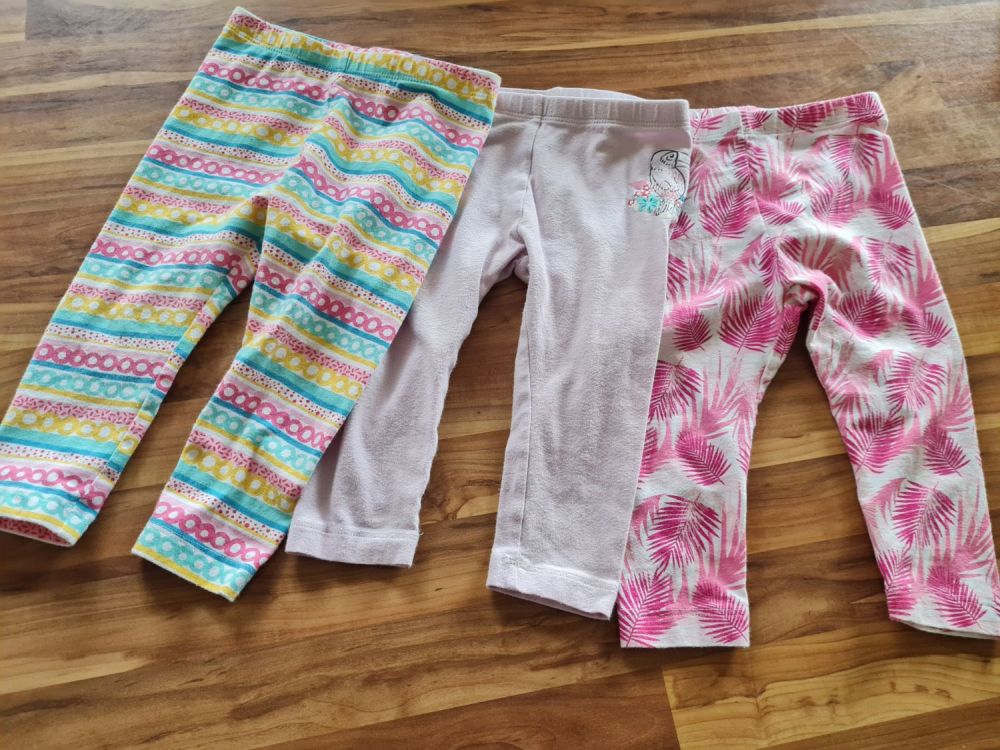 3 Leggins für Mädchen Gr. 74/80, Secondhand