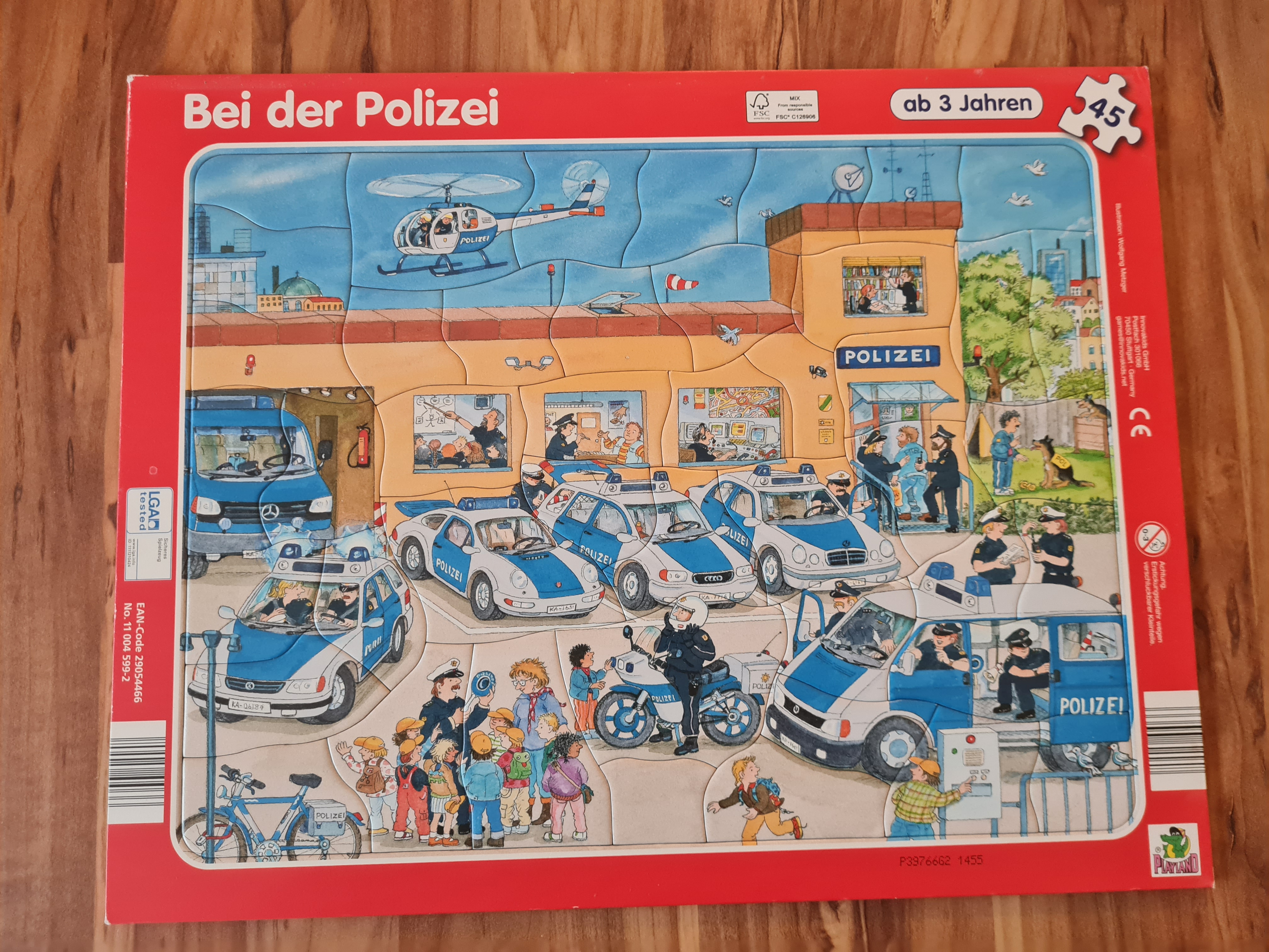 Rahmenpuzzle Polizei, 45 Teile