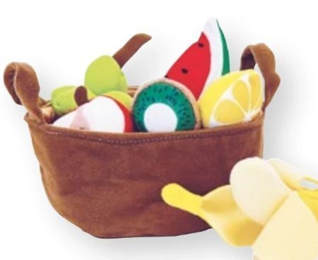 Lebensmittelset aus Plüsch - Früchtekorb, Neuware