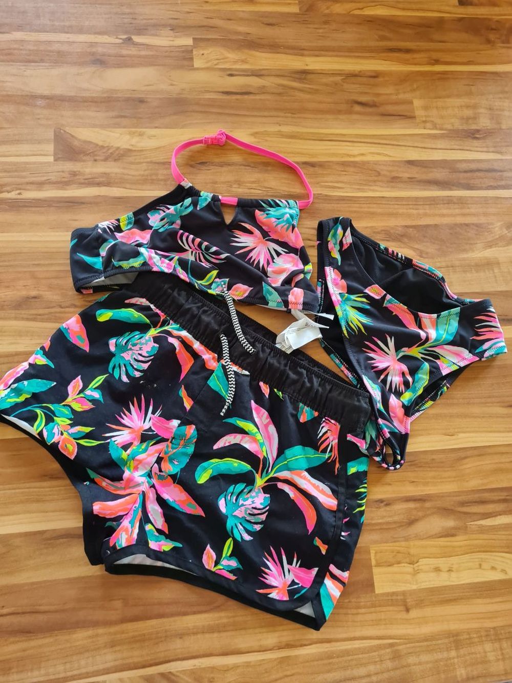 3tlg. Bikini-Set Gr. 158/164, Secondhand