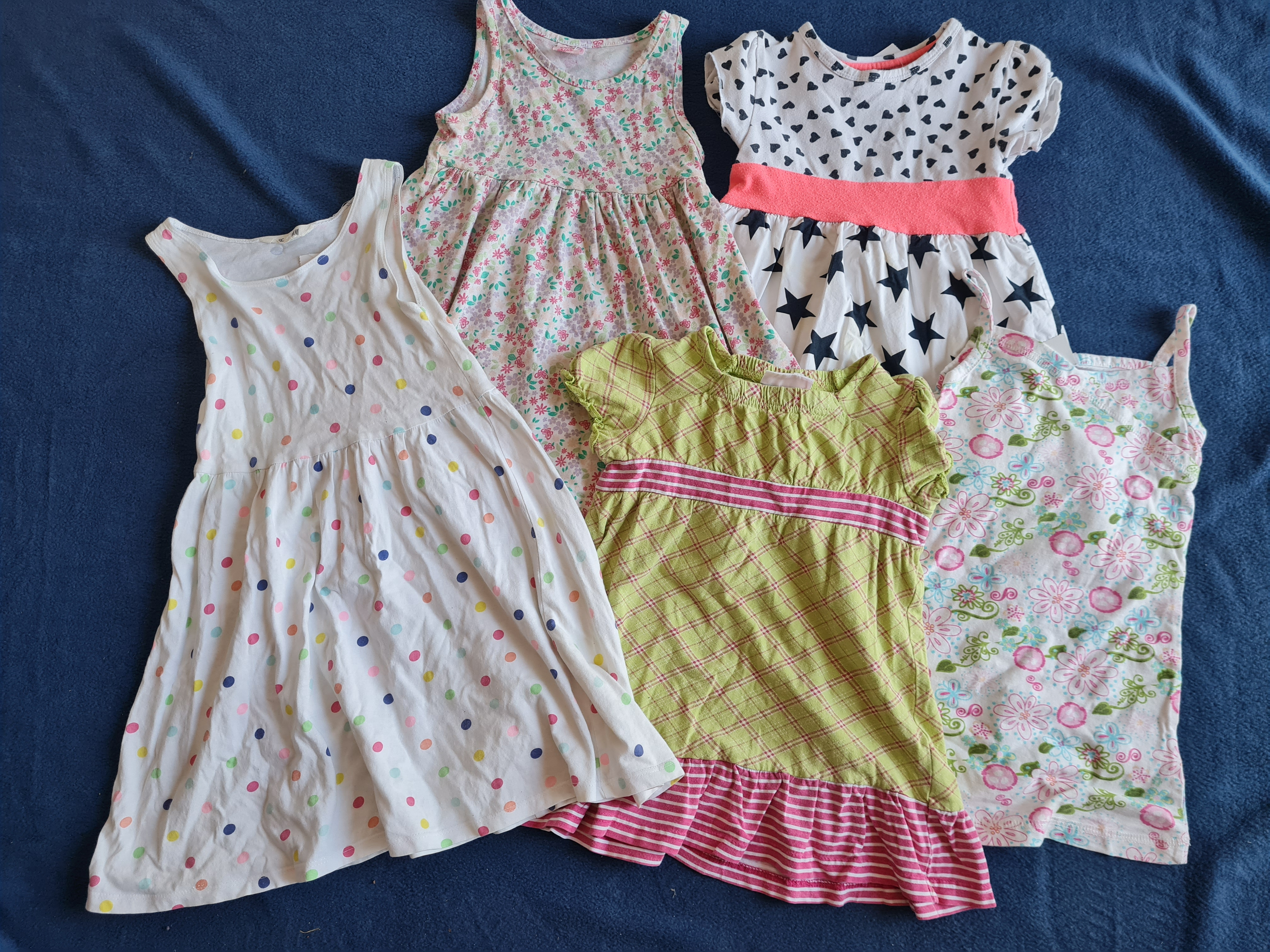 5 Sommerkleider als Set, Gr. 92