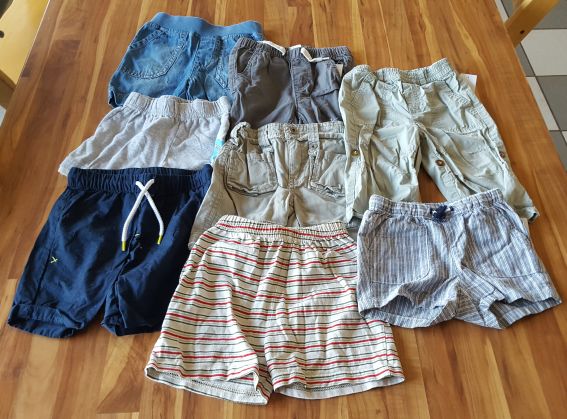 8 kurze Hosen als Set, Gr. 74