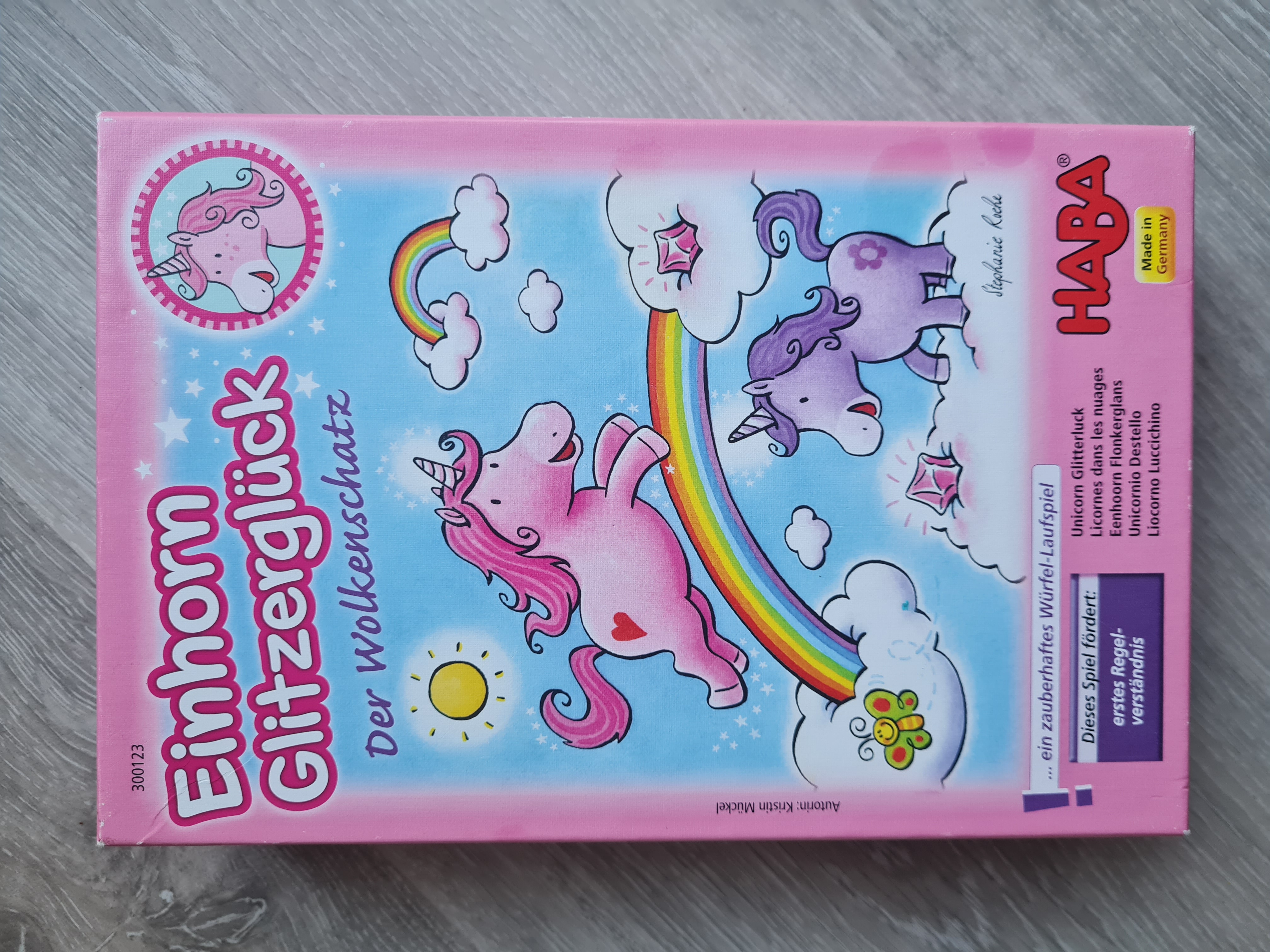 Haba Einhorn Glitzerglück: Der Wolkenschatz, Würfel-Laufspiel