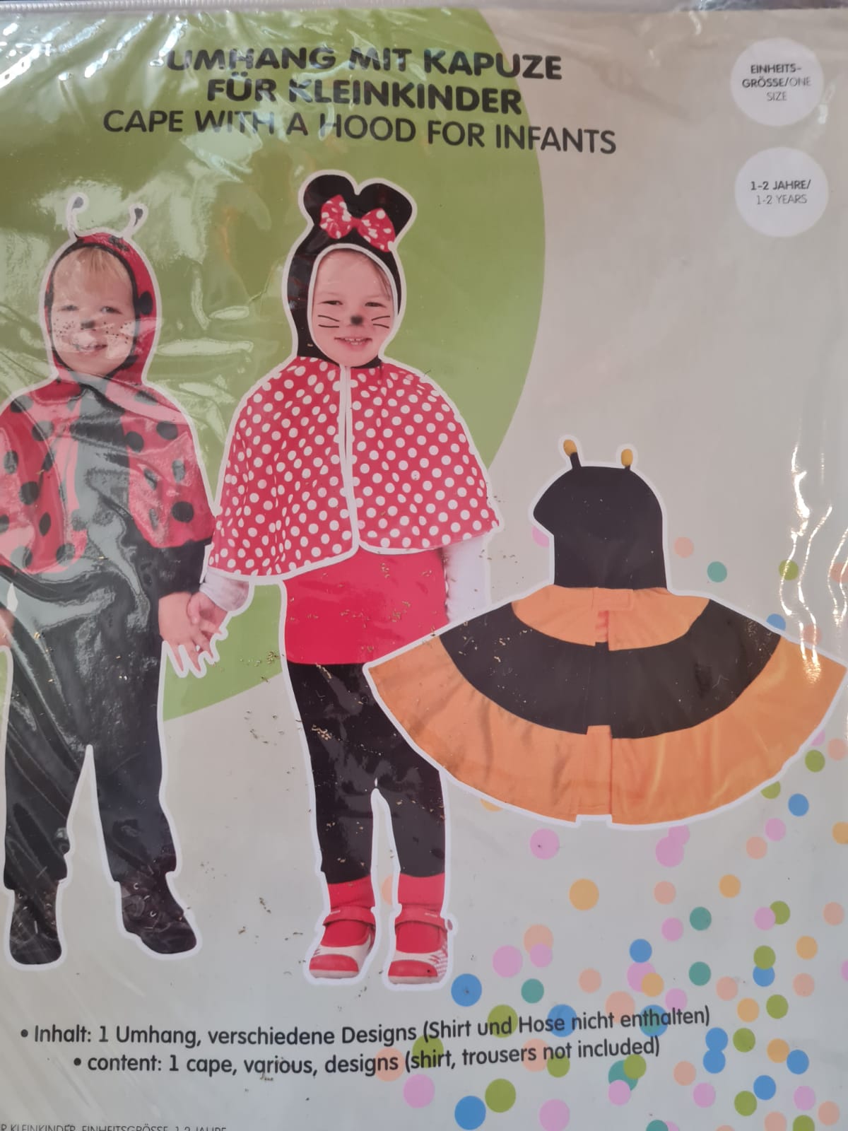 Karneval Kostüm Biene, 1-2 Jahre, Neuware