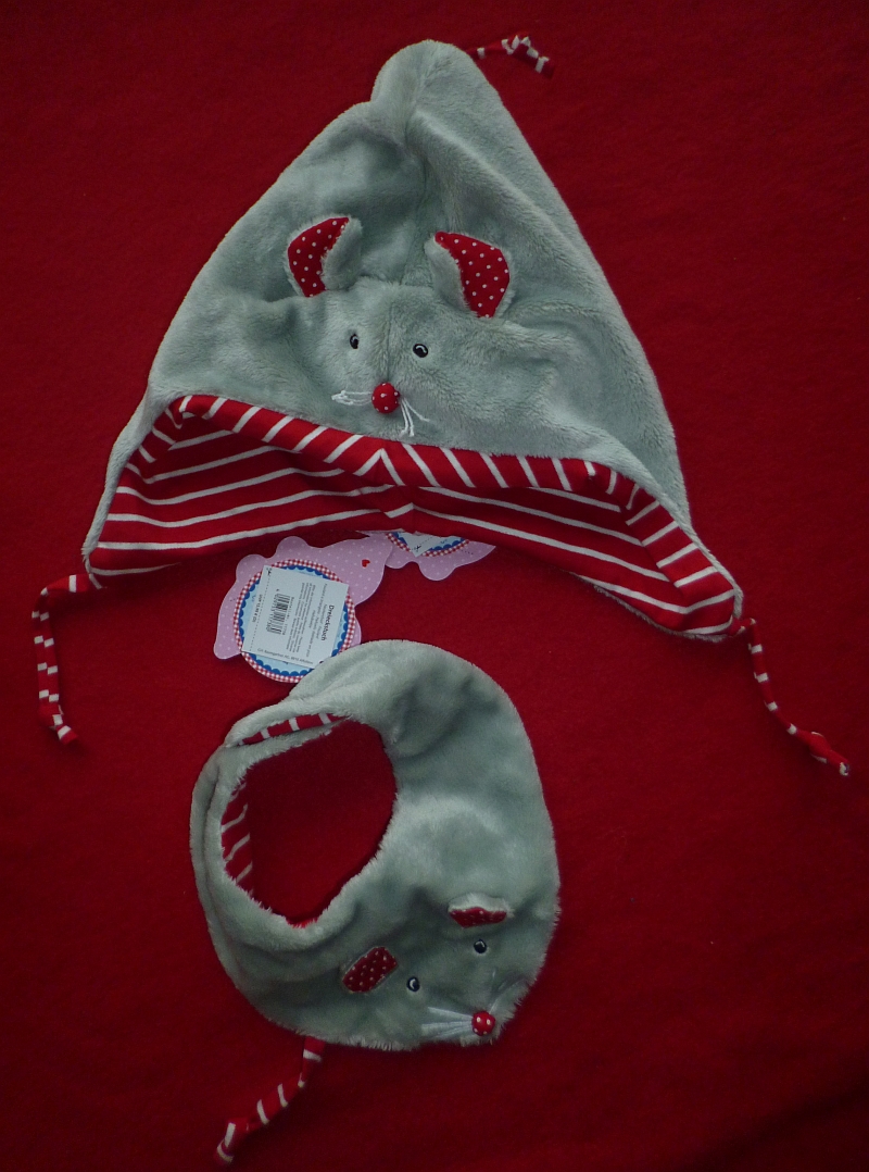 Babyglück Set: Mütze und Halstuch, Neuware mit Etikett