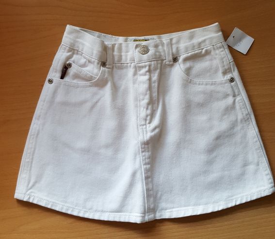 Weisser Jeans-Rock Gr. 122