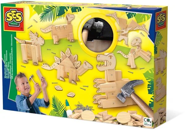 SES Creative - Holzarbeitsset - Dinosaurier, Neuware