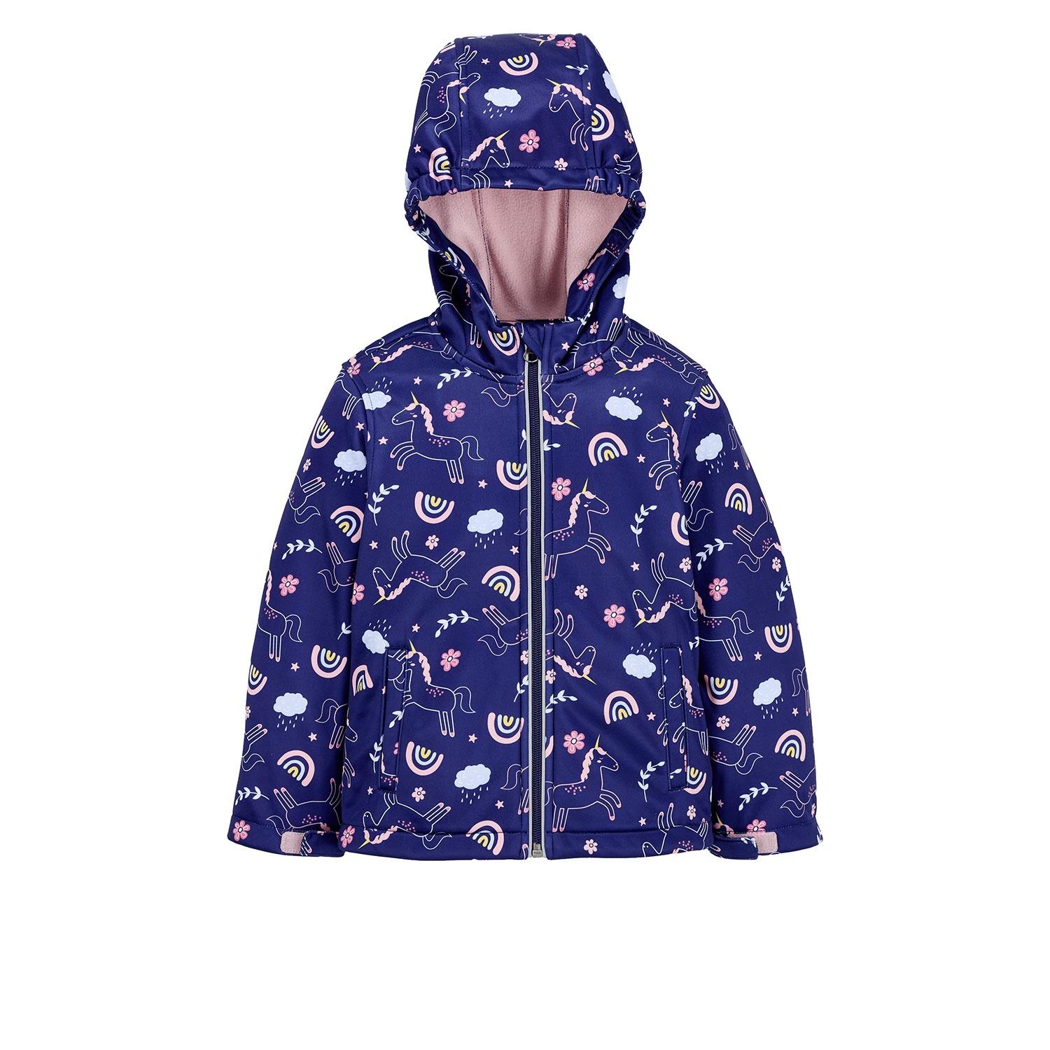 Softshelljacke "Einhörner und Regenbogen", Gr. 98, Neuware