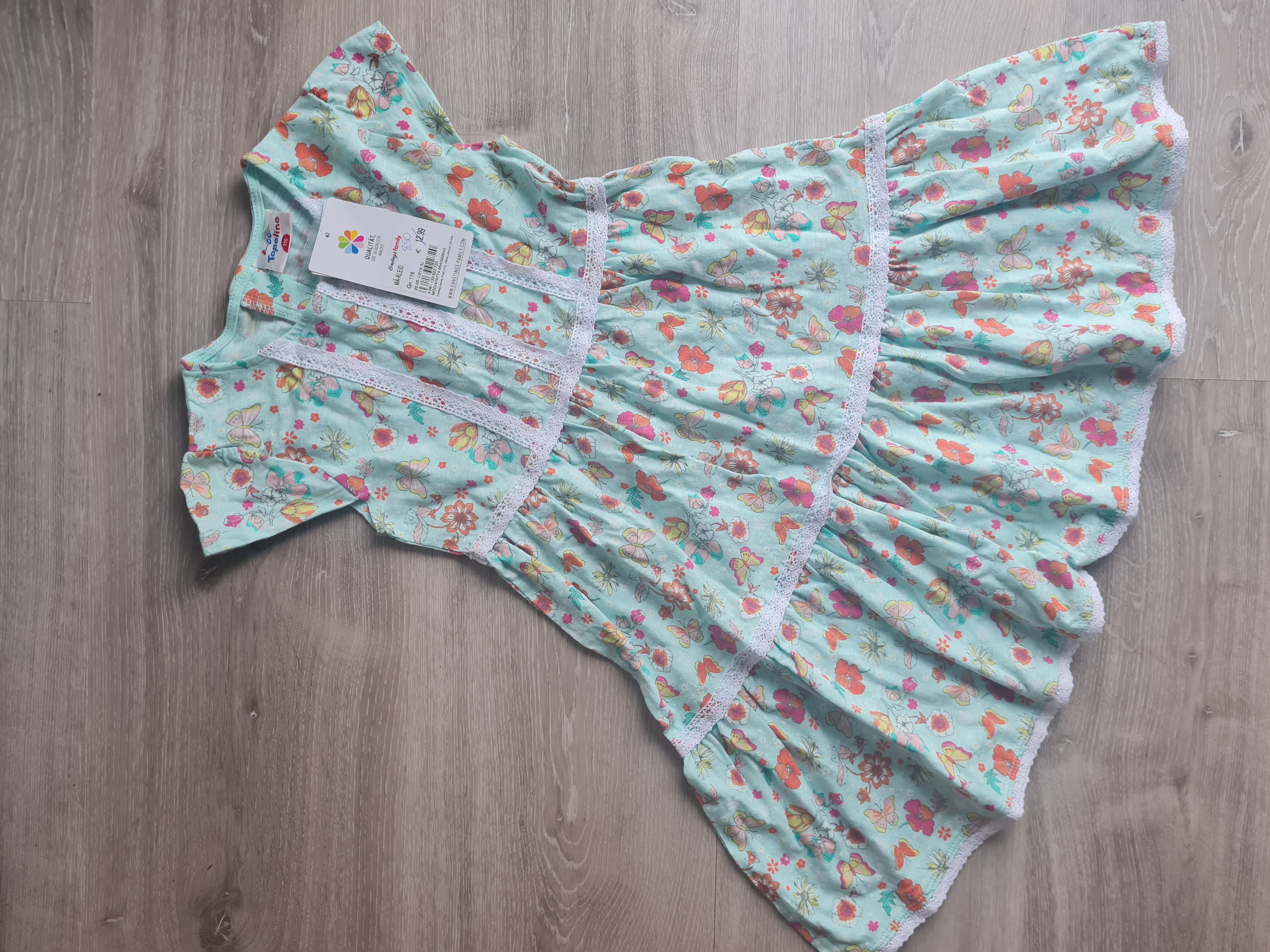 Mädchen-Kleid, Gr. 116, Neuware