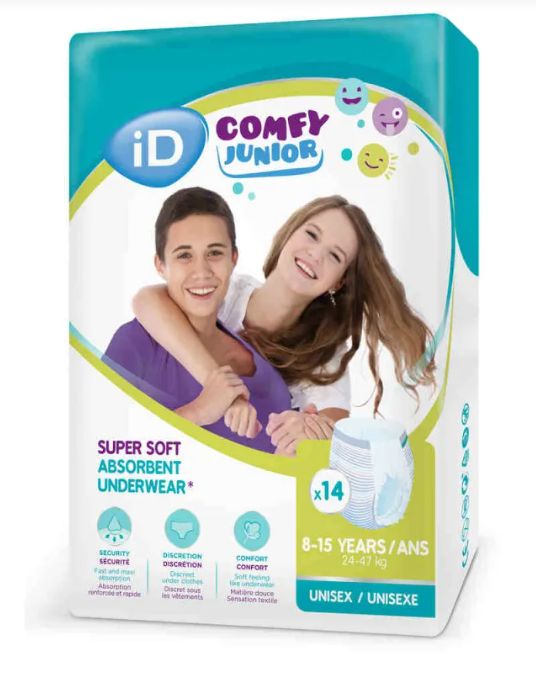 iD Comfy Junior Pants - für Kinder von 8-15 Jahren - 14 Stück Pack, Neuware