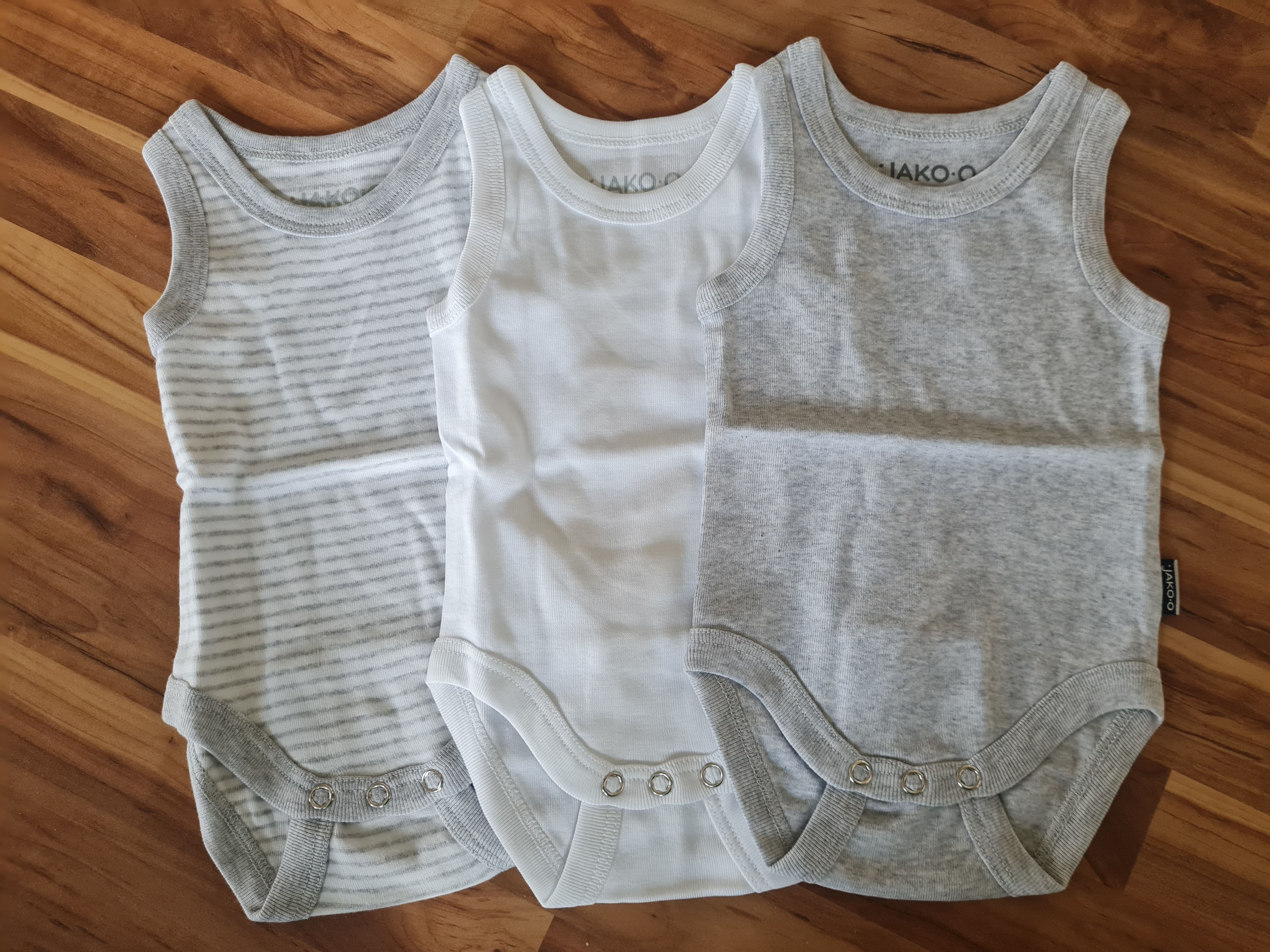 Jako-o Trägerbody 3er-Pack, Gr. 50, grau meliert, Neuware