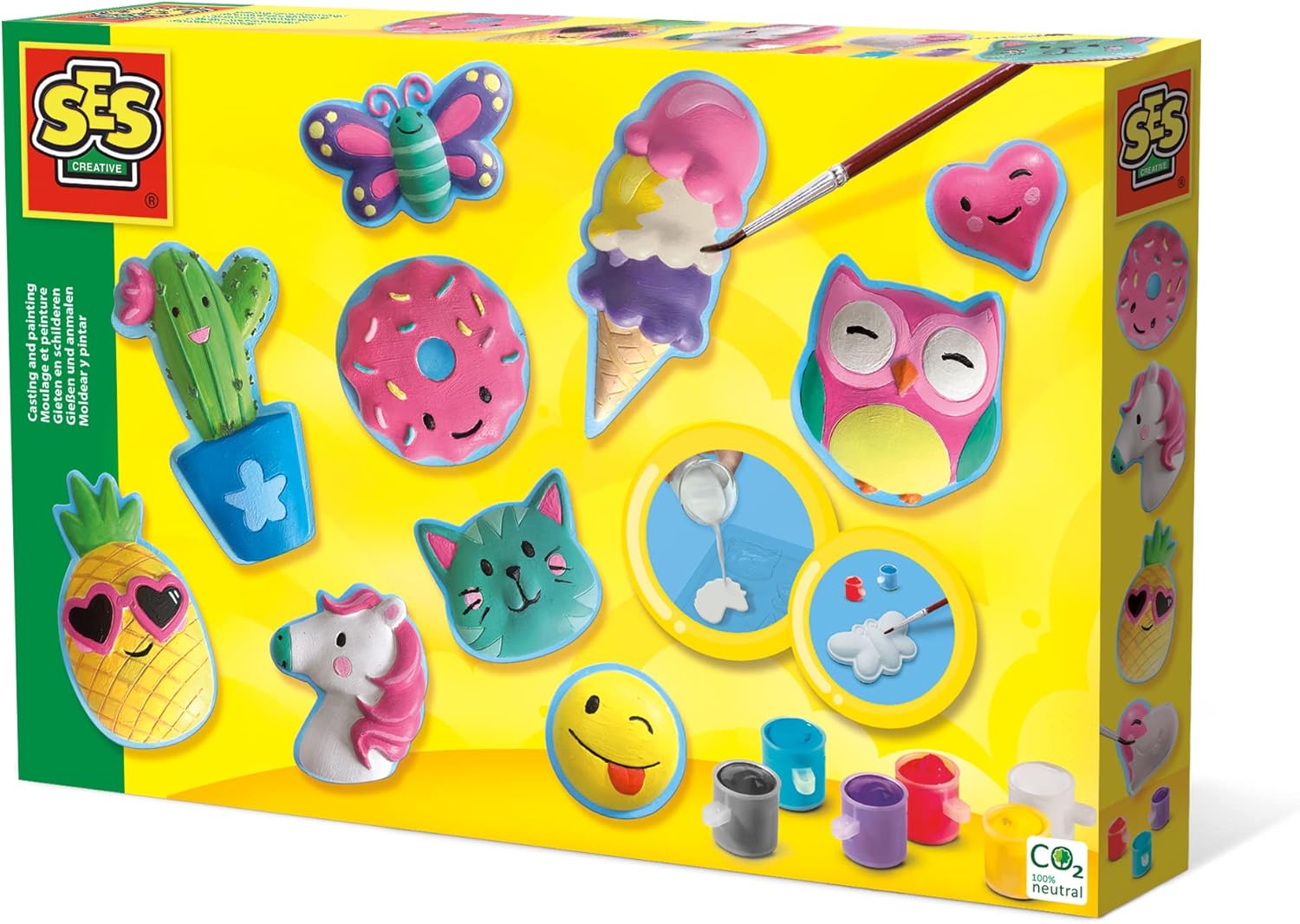 SES Creative: Gießen und Anmalen - Fröhliche Figuren / Lustige Figuren, Neuware