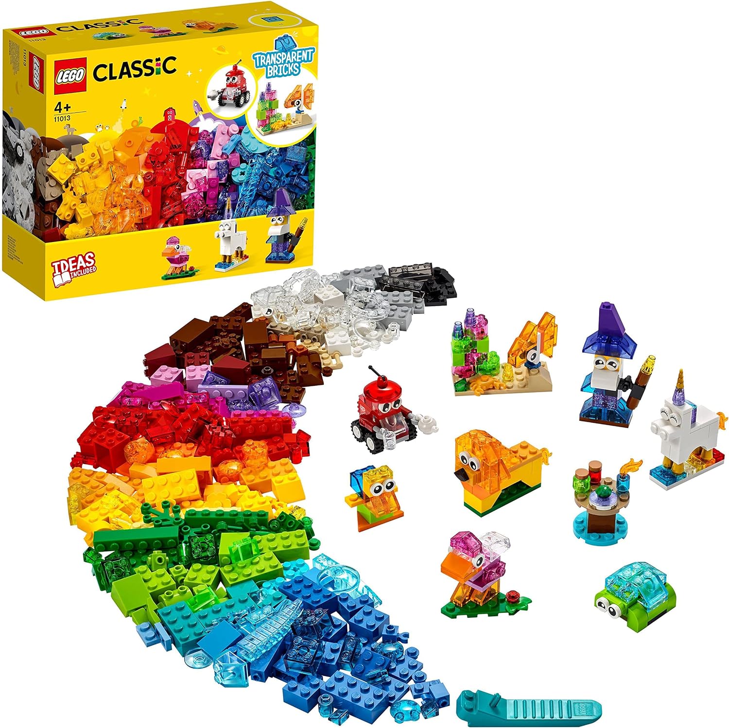 LEGO Classic 11013 Kreativ Bauset mit durchsichtigen Steinen, Neuware