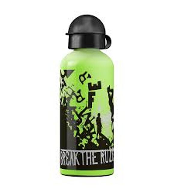 Alu-Trinkflasche 0,6 l Break the rules, Neuware