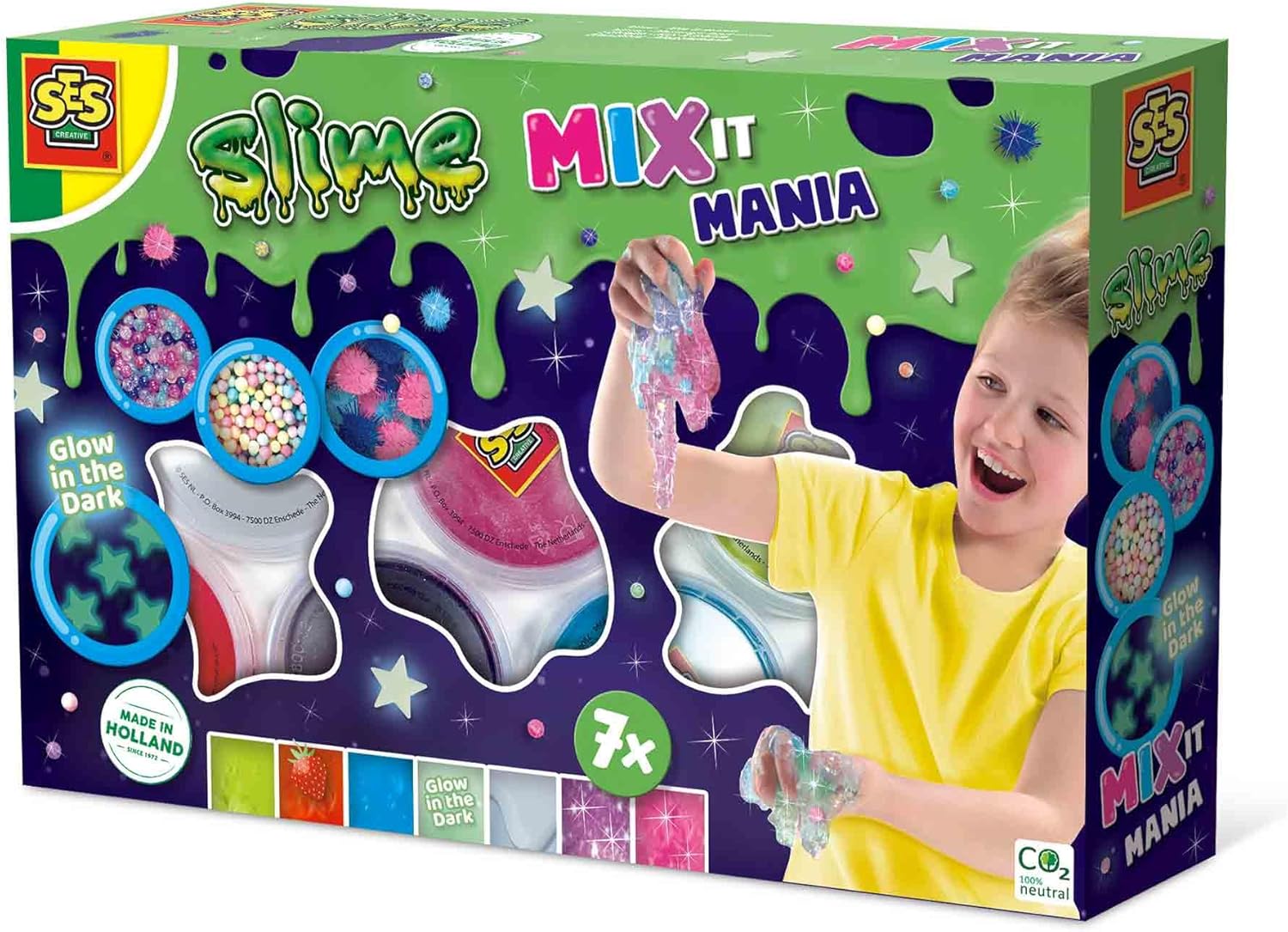 SES Creative 15019 - Schleim Mix it Mania, Bunter Experimentierschleim für Kinder, Neuware