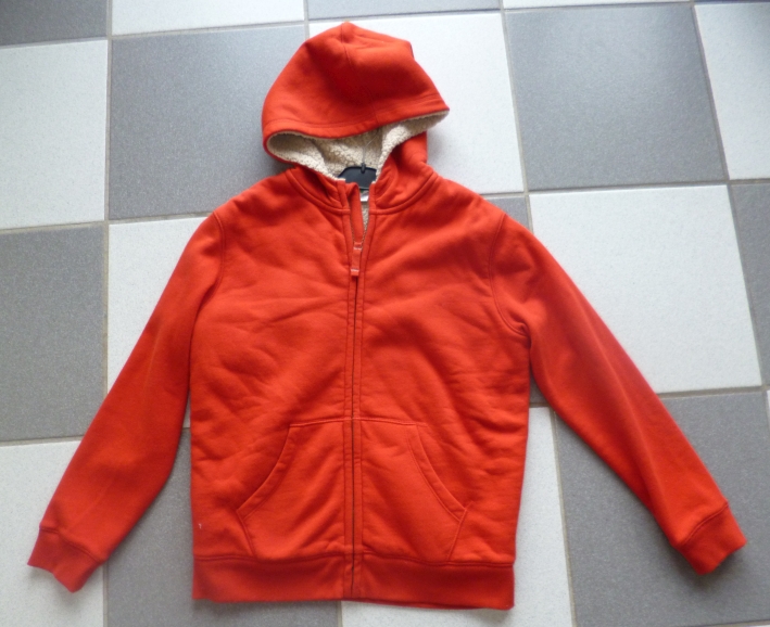 Lands End Sweat-Jacke mit Teddyfutter Gr. 9-10 (135-150cm), Neuware