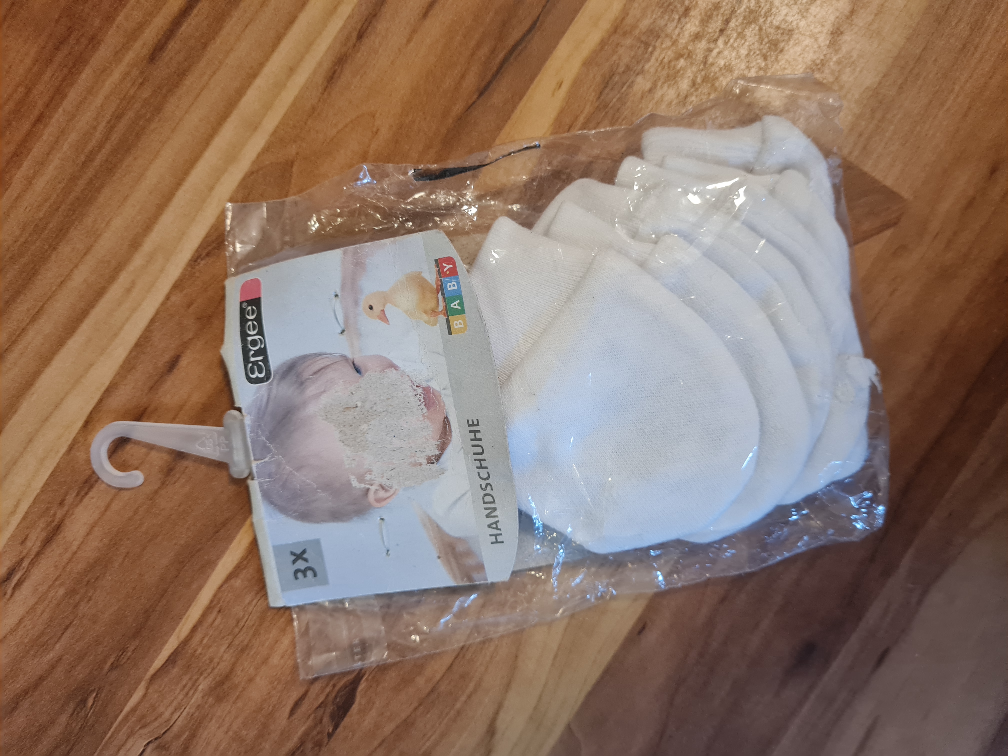 3 Paar Baby Handschuhe, Neuware