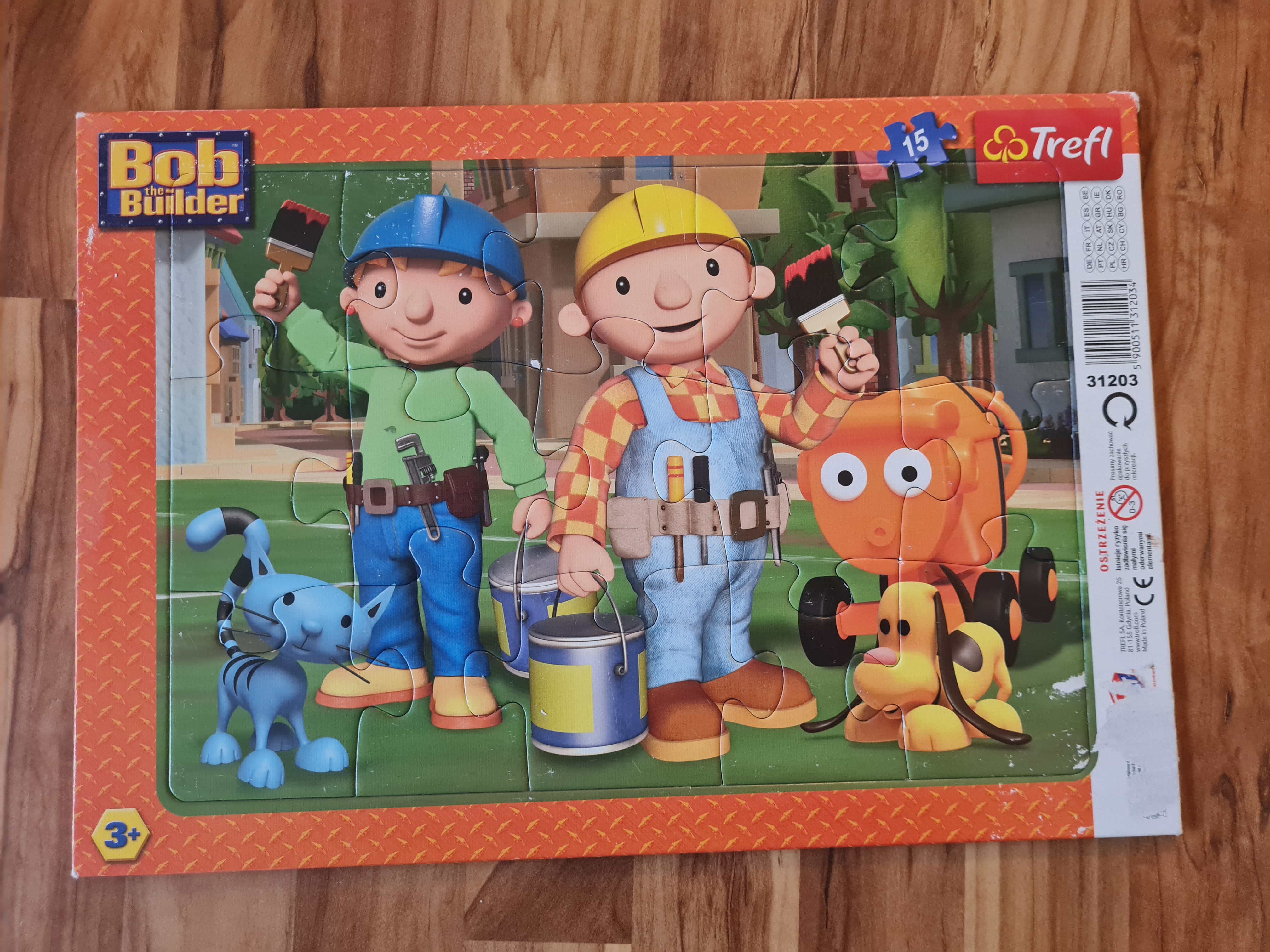 Rahmenpuzzle Bob der Baumeister, 15 Teile