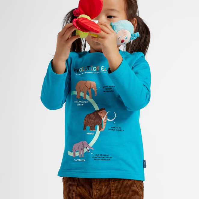 Jako-o Langarmshirt Lerneffekt, Tierische Evolution, Gr. 80/86, Neuware