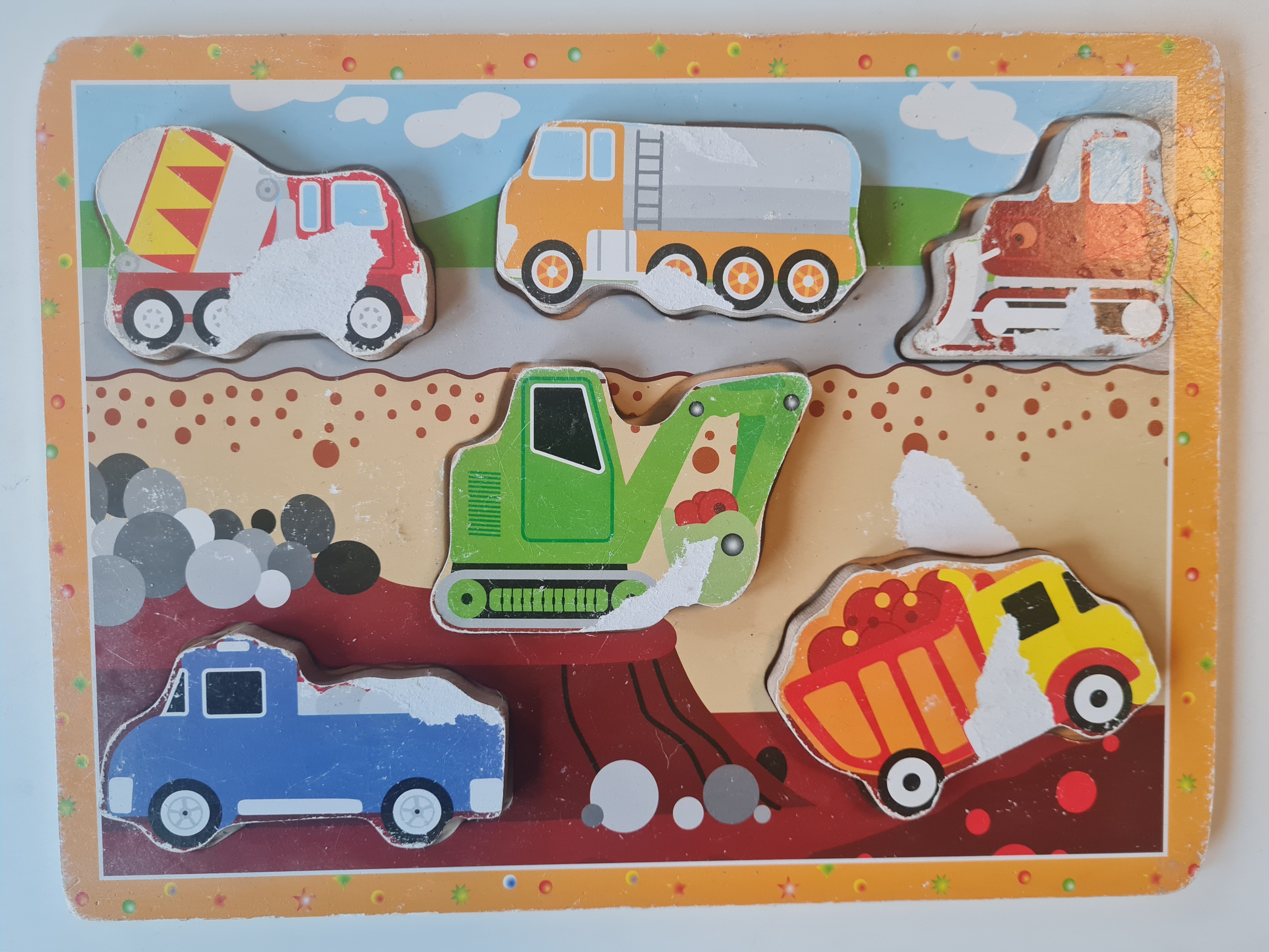 Holzpuzzle Fahrzeuge, 6 Teile