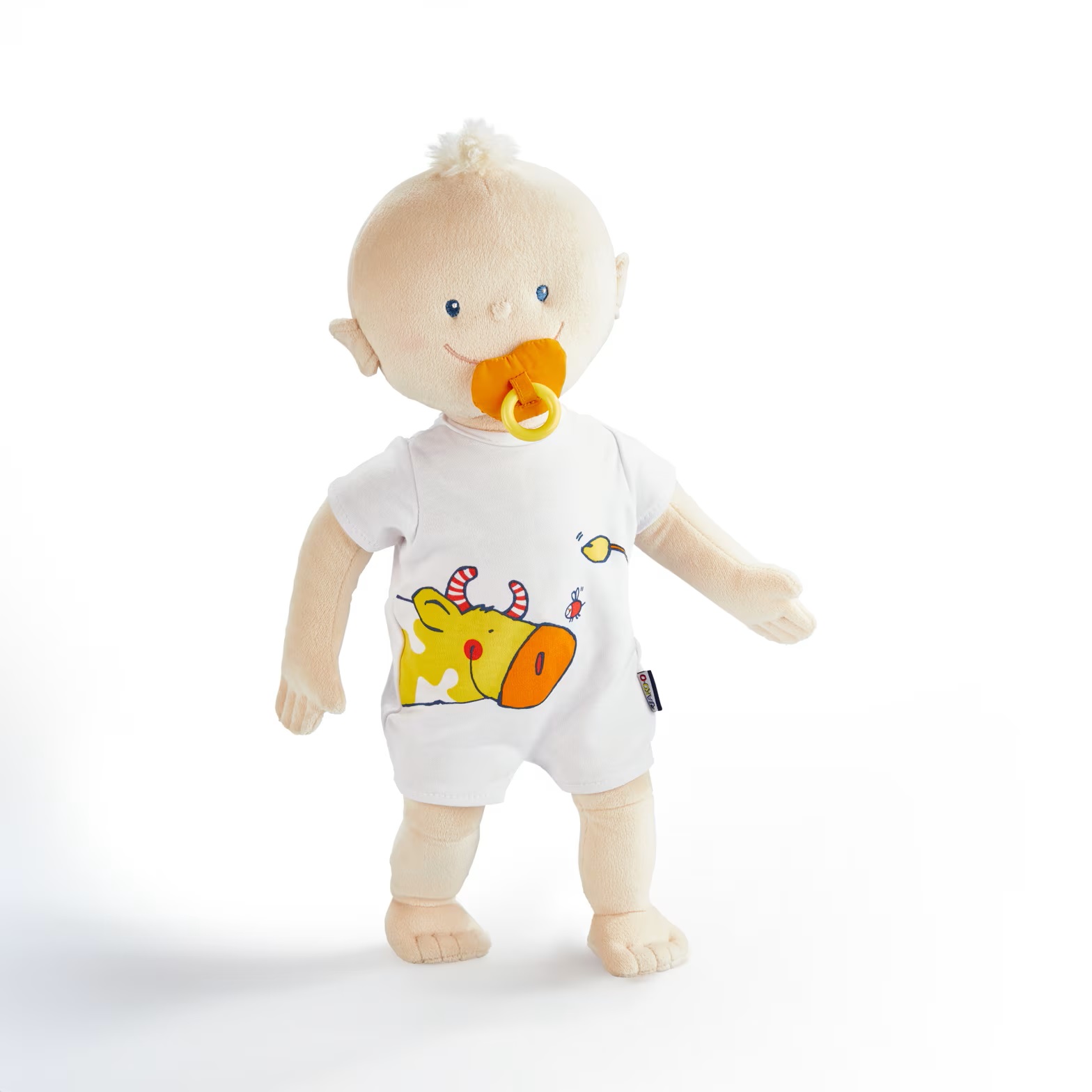JAKO-O Puppe Krümel mit Schnuller, 43 cm, 3-teilig, beige, Neuware