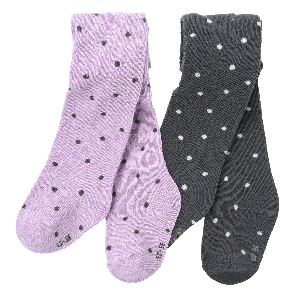 2 Baby Strumpfhosen mit Punkten, Gr. 62/68, Neuware mit Etikett