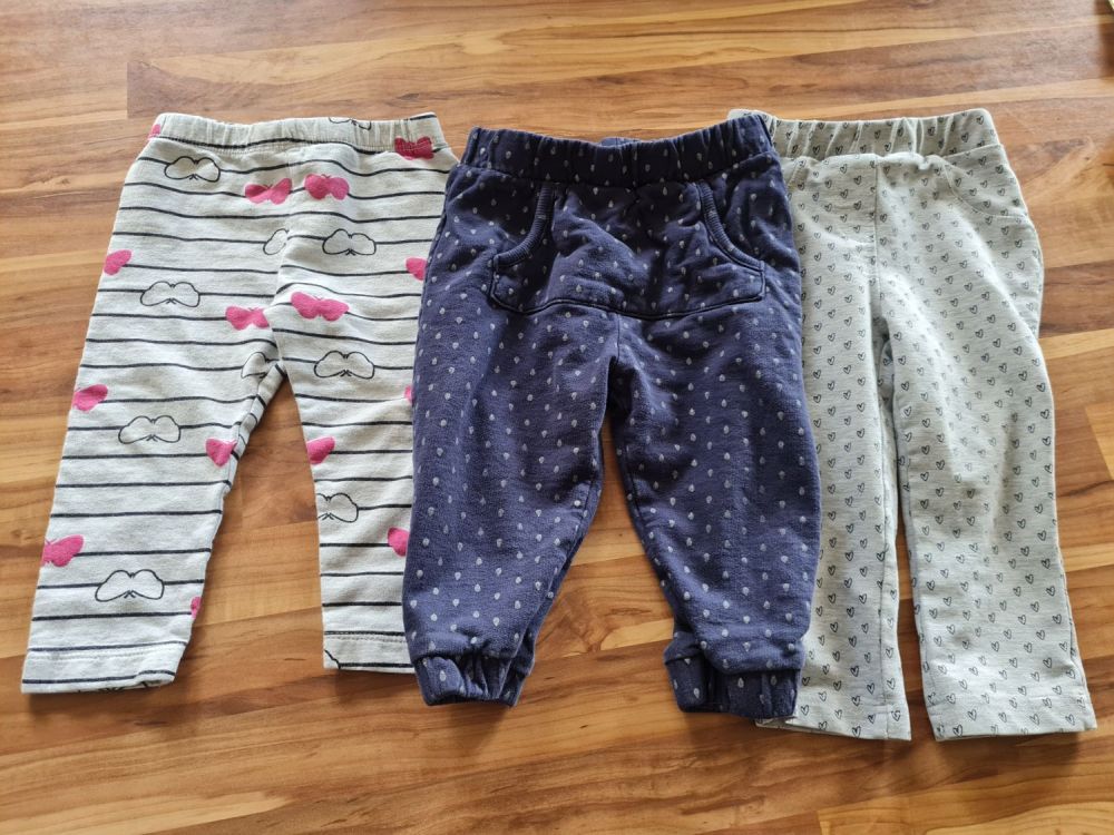 Topolino 3 Leggins für Mädchen Gr. 80, Secondhand
