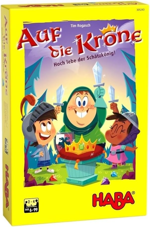 HABA 305243 - Auf die Krone – Hoch lebe der Schätzkönig, Mitbringspiel, Neuware