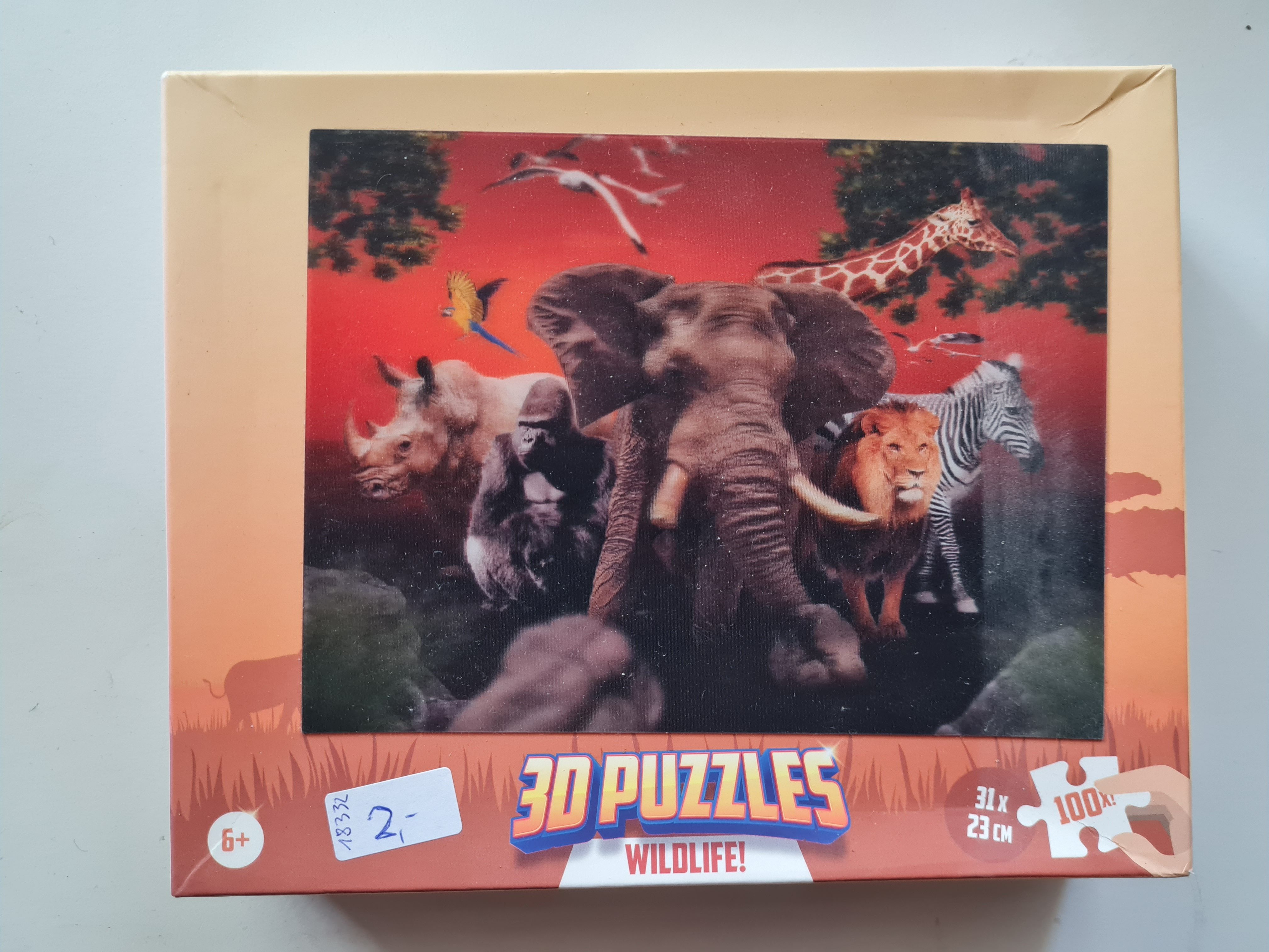3D Puzzle Wildlife, 100 Teile