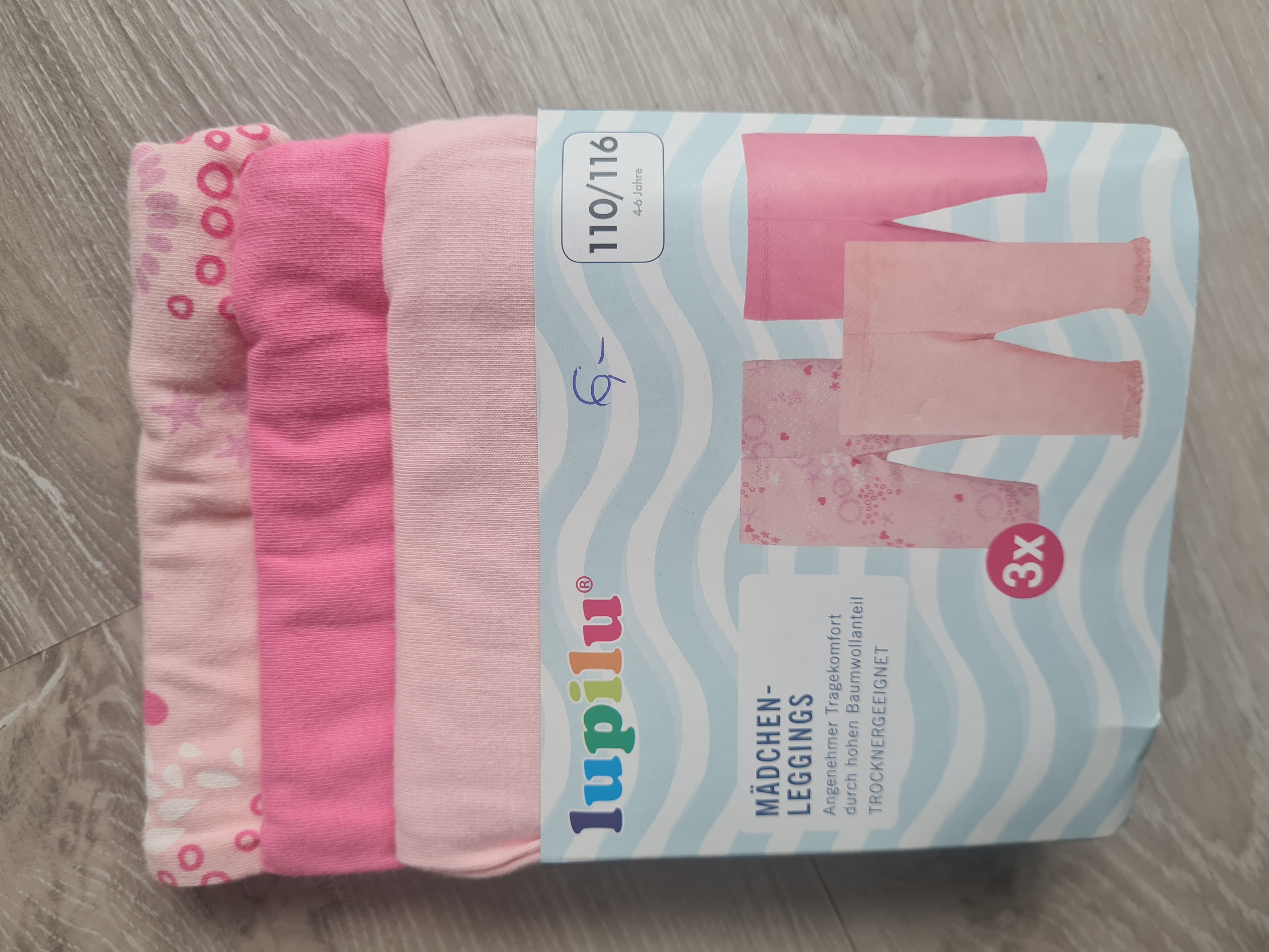 Mädchen-Leggings für den Sommer, 3tlg., Gr. 110/116, Neuware