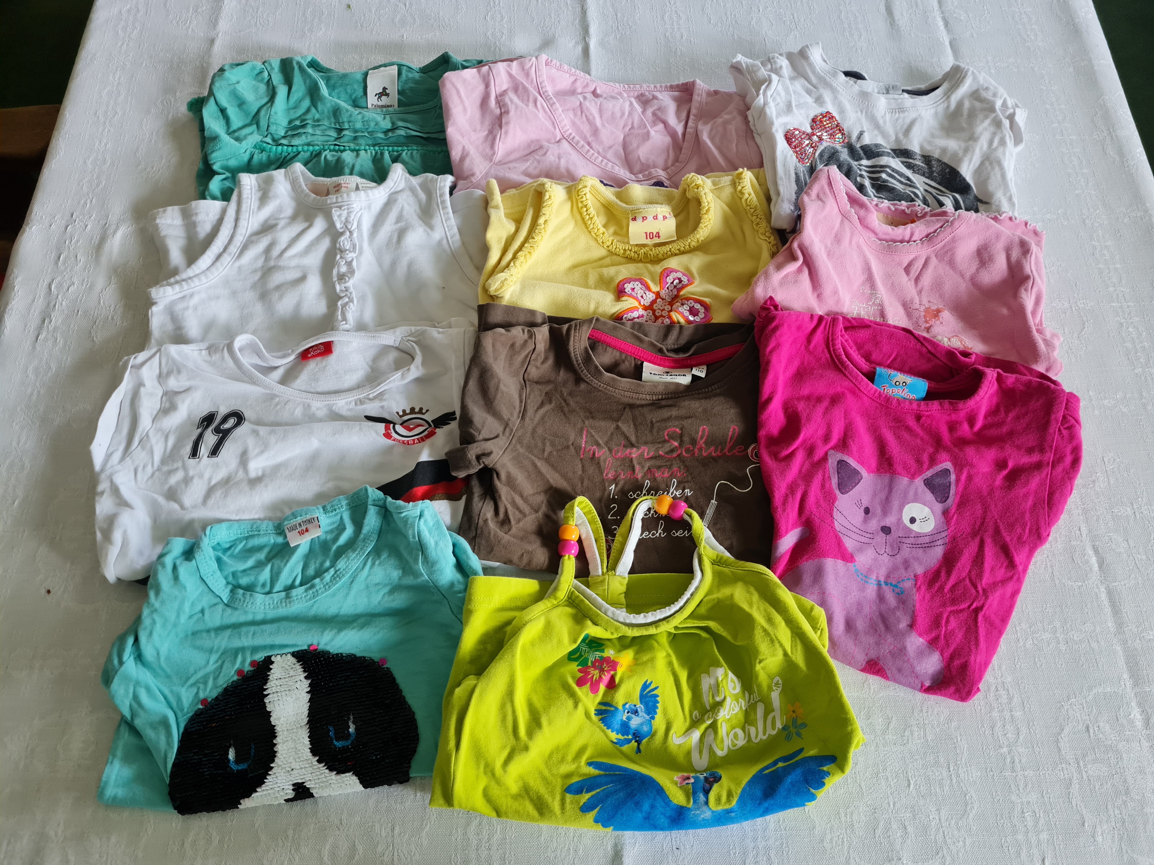 T-Shirt Set für Mädchen, Gr. 104