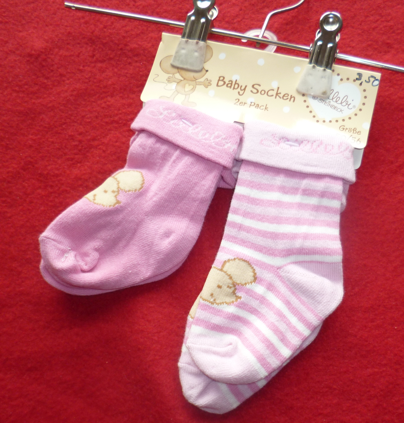 Baby Socken 2er Pack von Lillebi Gr. 50/56, Neuware
