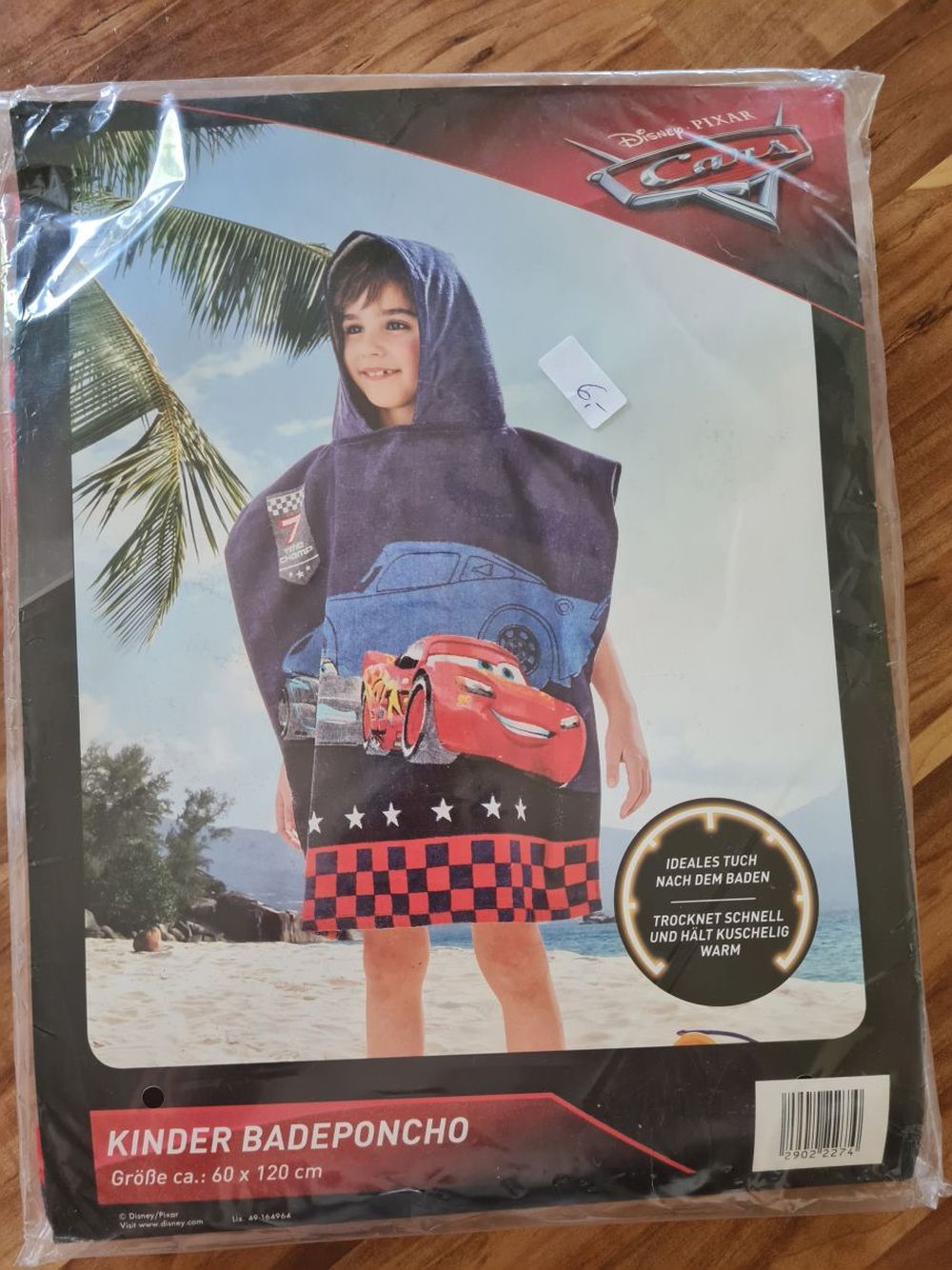 Badeponcho "Cars", Gr. ca. 60x120cm, Neuware mit Etikett