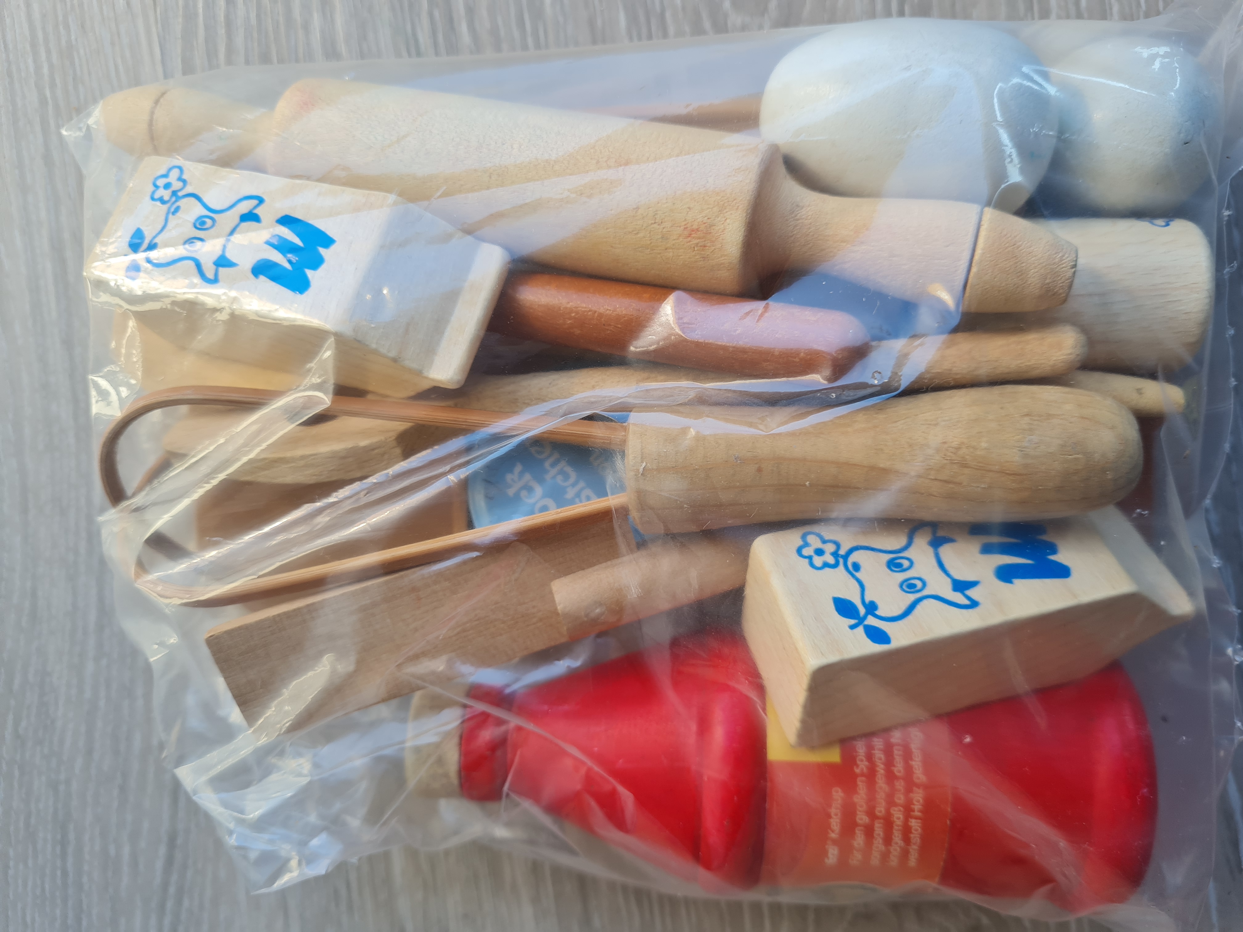 Großes Holz-Zubehörset für die Spielküche