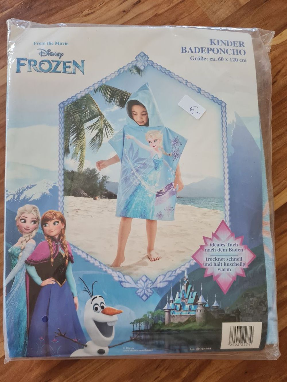 Badeponcho "Disney Frozen", Gr. ca. 60x120cm, Neuware mit Etikett