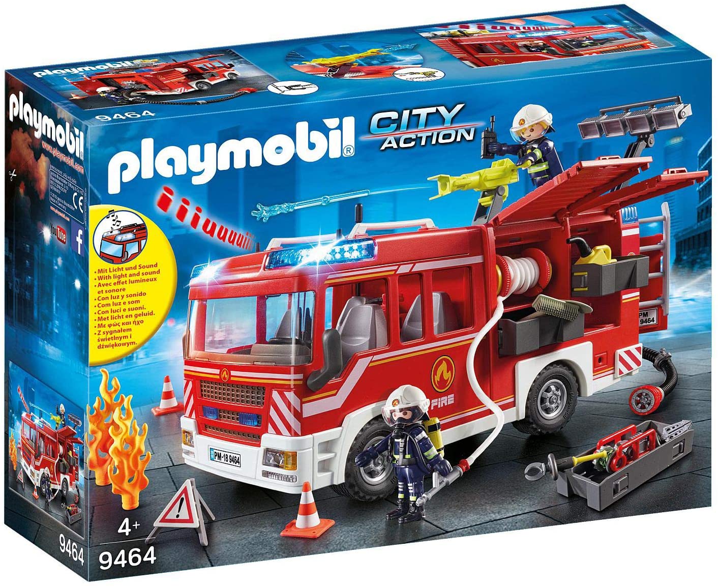 PLAYMOBIL City Action 9464 Feuerwehr-Rüstfahrzeug mit Licht und Sound, Neuware