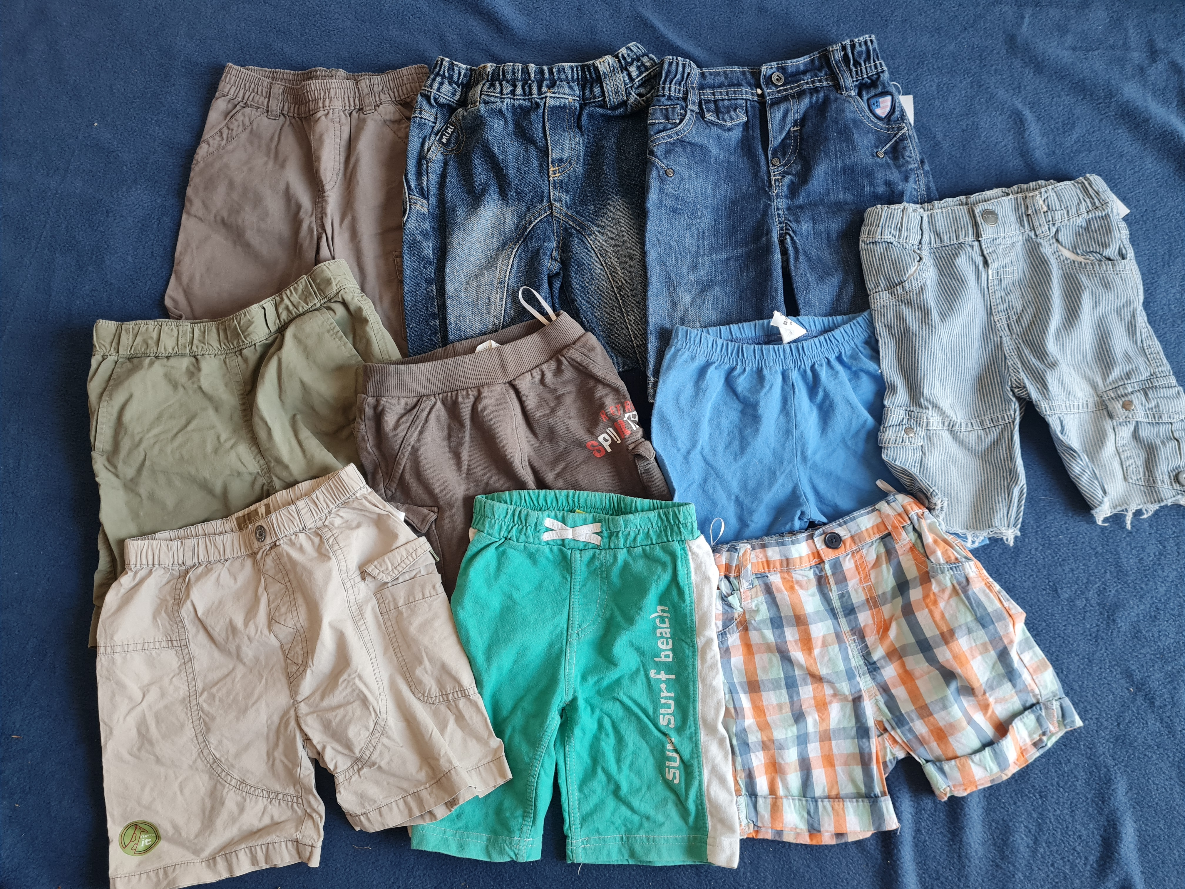 10 Kurze Hosen als Set, Gr. 86