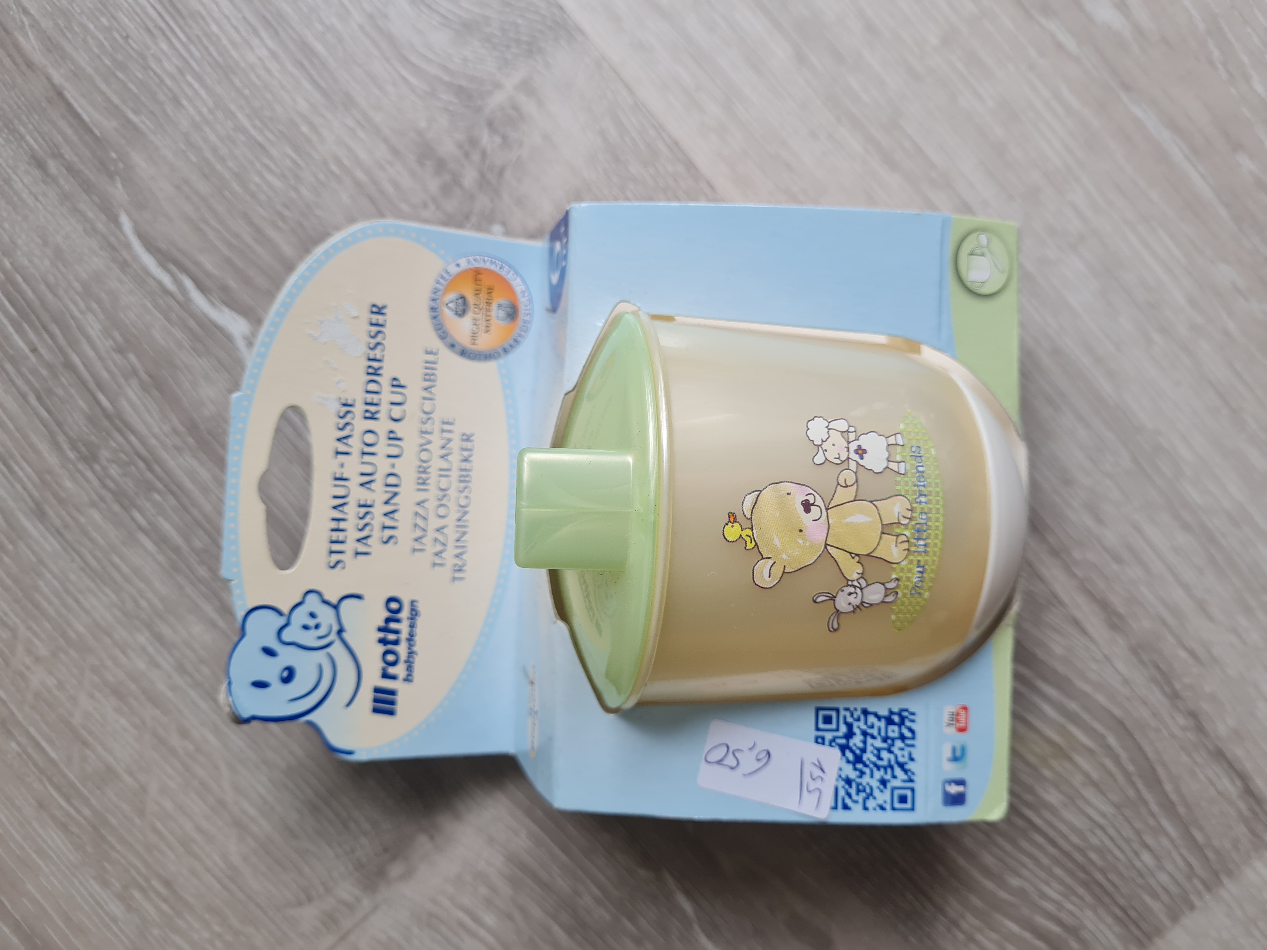 Stehauf-Tasse mit Trinkschnabel, Best friends, vanille-perl, Neuware