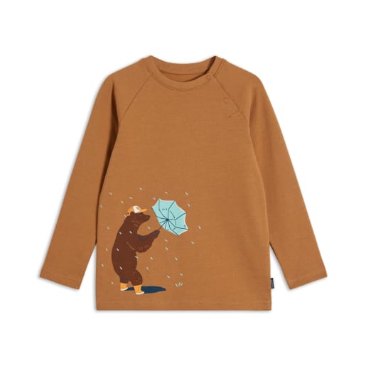 Jako-o Langarmshirt für besondere Kinder, beigebraun, Gr. 152/158, Neuware