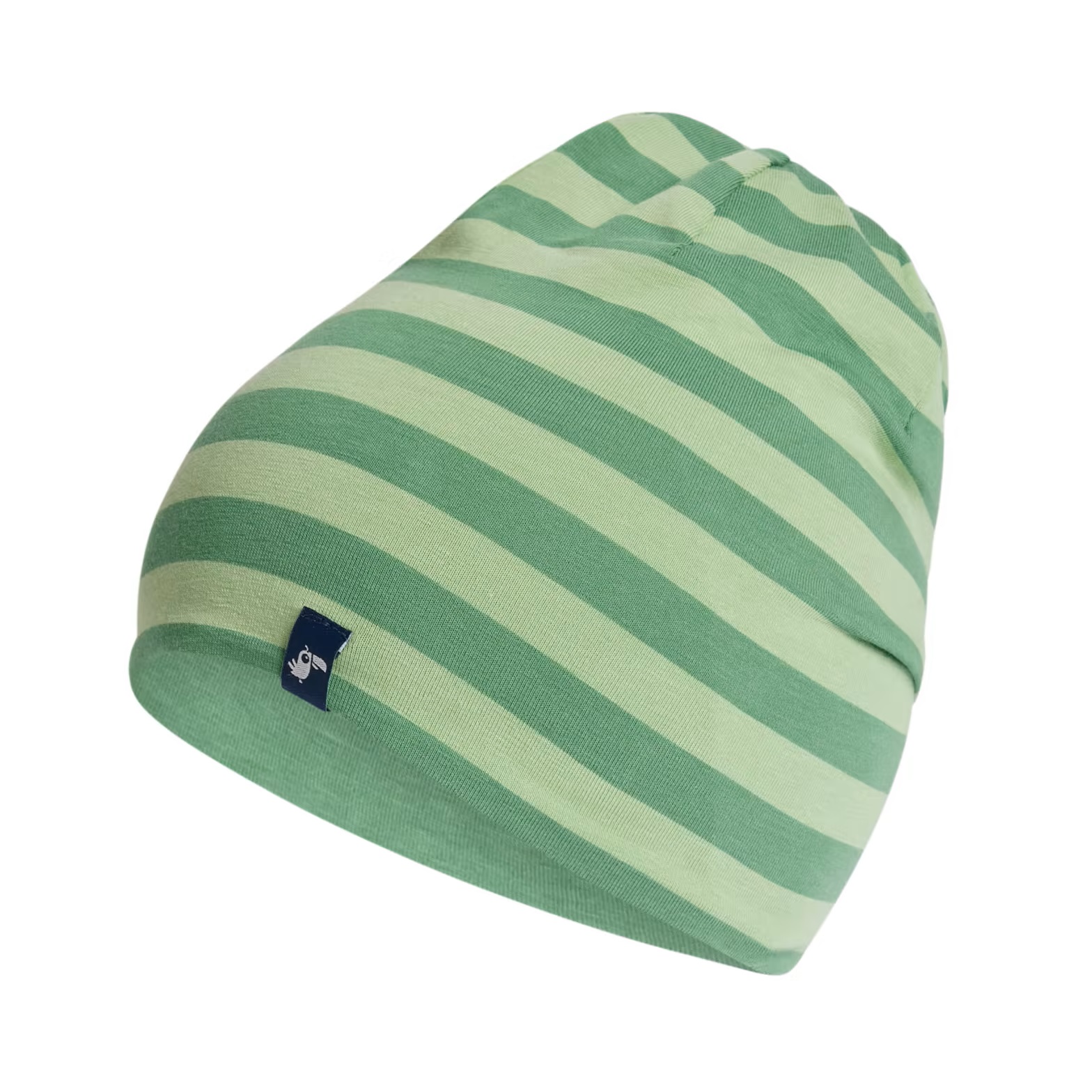 Jako-o Wende-Beanie, Ringel / Uni, bambusgrün, Gr. 42/44, Neuware