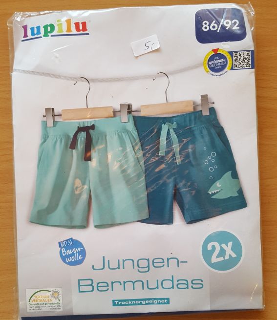 2 Jungen-Bermudas Gr. 86/92, Neuware