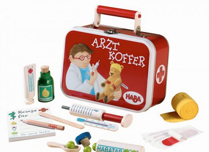 HABA Arztkoffer in rot, 14 tgl., Neuware