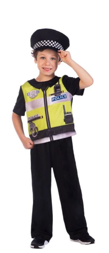 Karneval Kostüm Polizist, Gr.  8-10 Jahre (Gr. 134), Neuware
