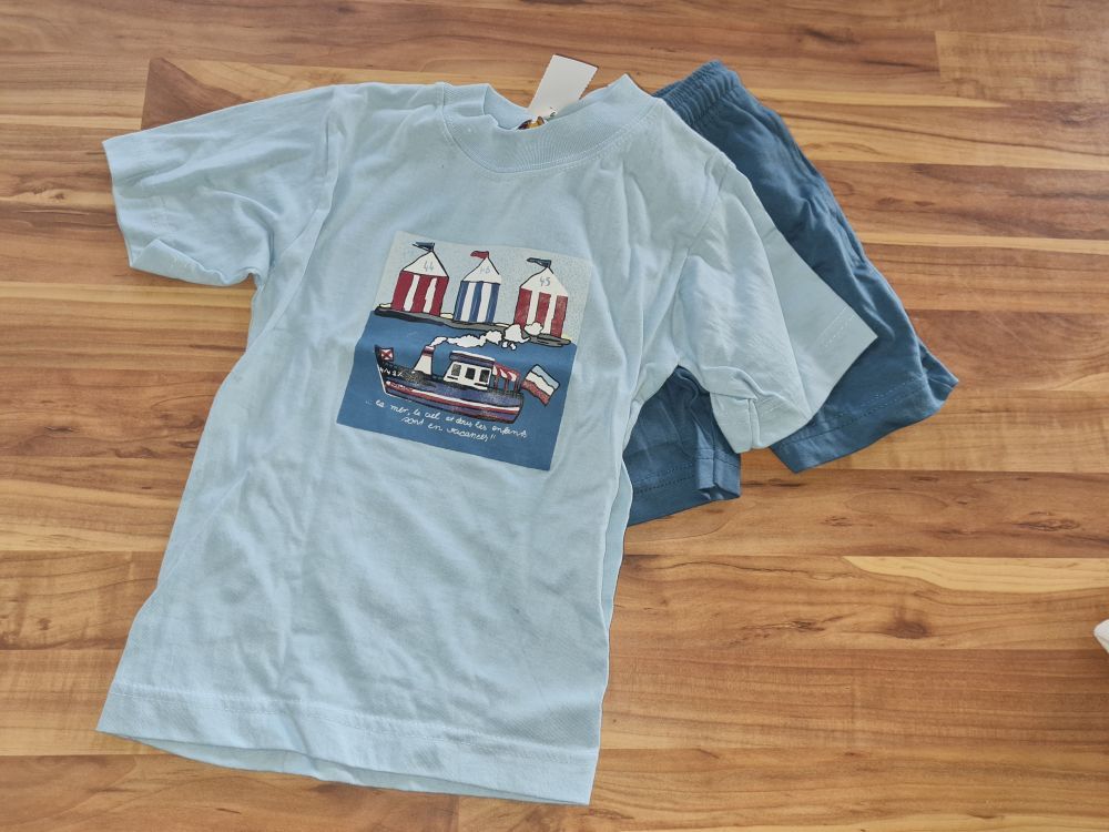 2 Shortys, gelb-rot und blau, Gr. 80, Neuware
